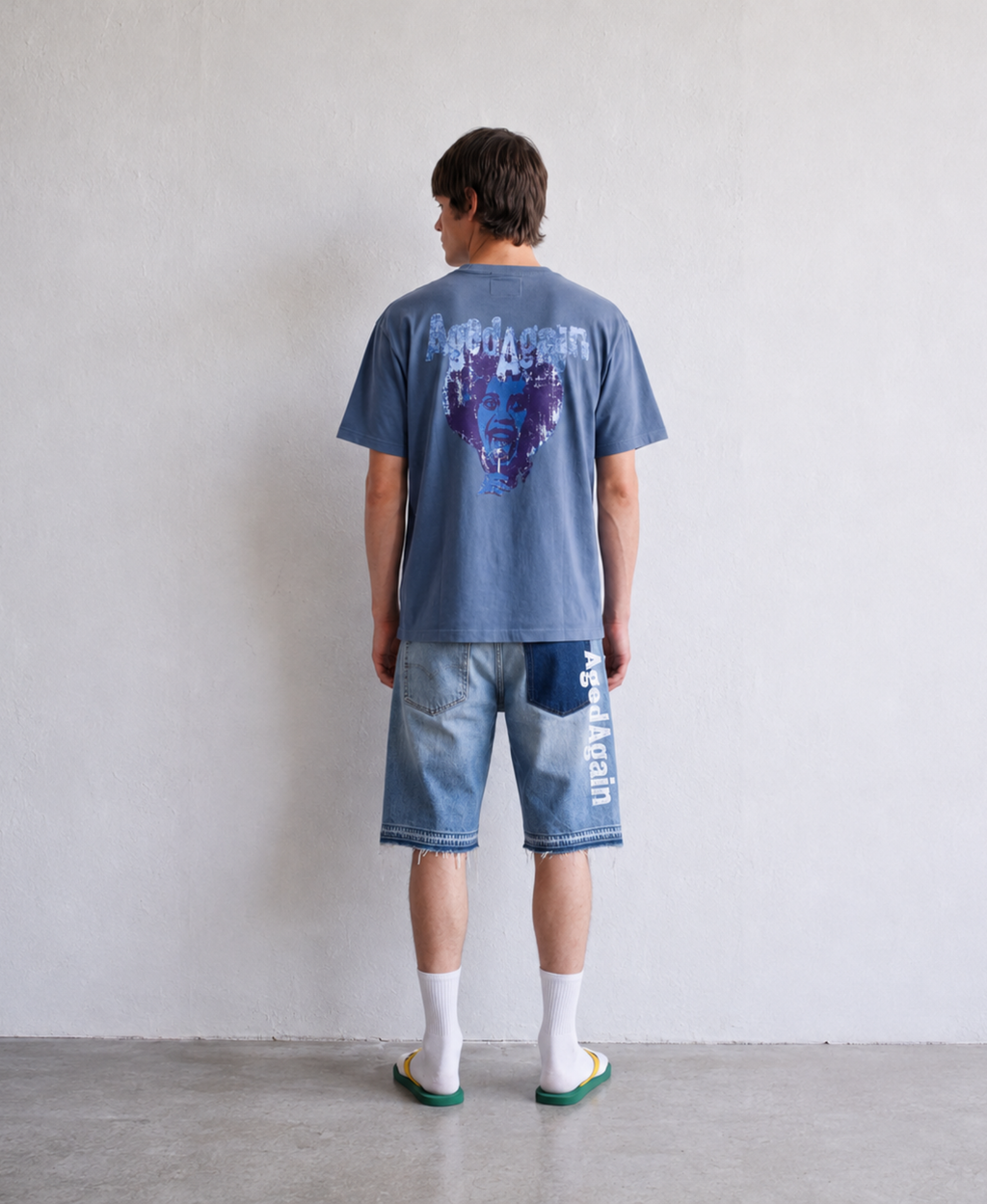 Life Sucks - Tee - Sage - model back