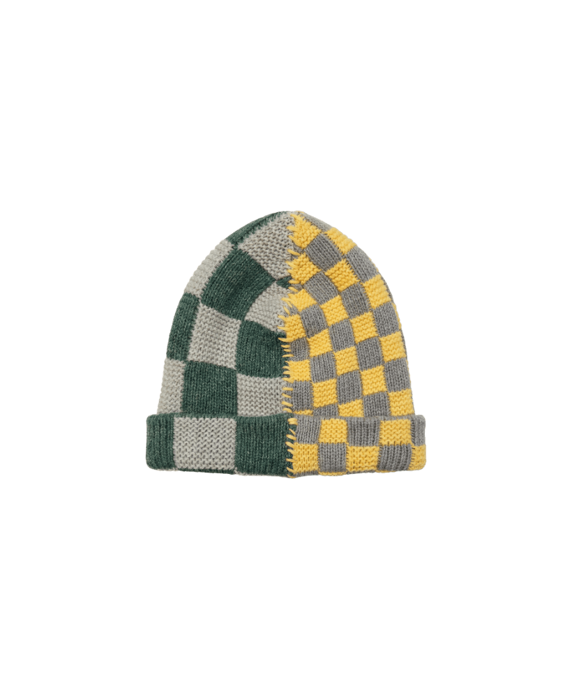 Twin Age — Handknitted Beanie — Forest & Mustard - AgedAgain
