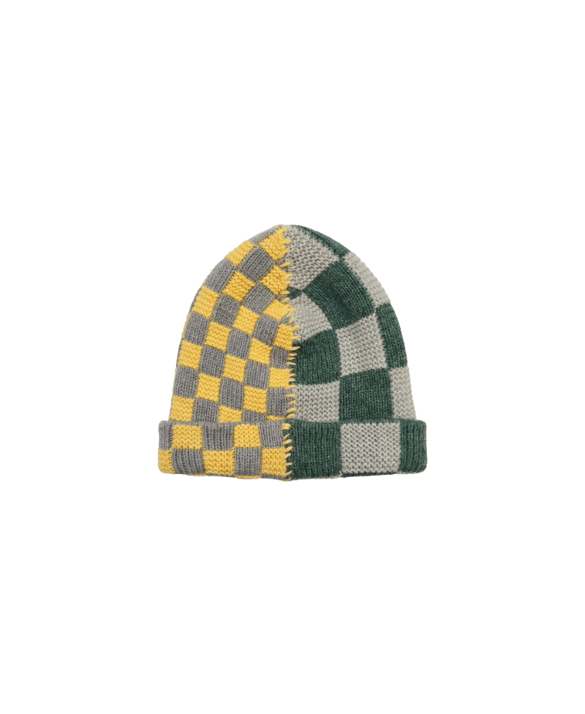 Twin Age — Handknitted Beanie — Forest & Mustard - AgedAgain